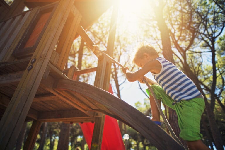 Little boy climbing in the playground – Le Sentier des Pins, Ramatuelle