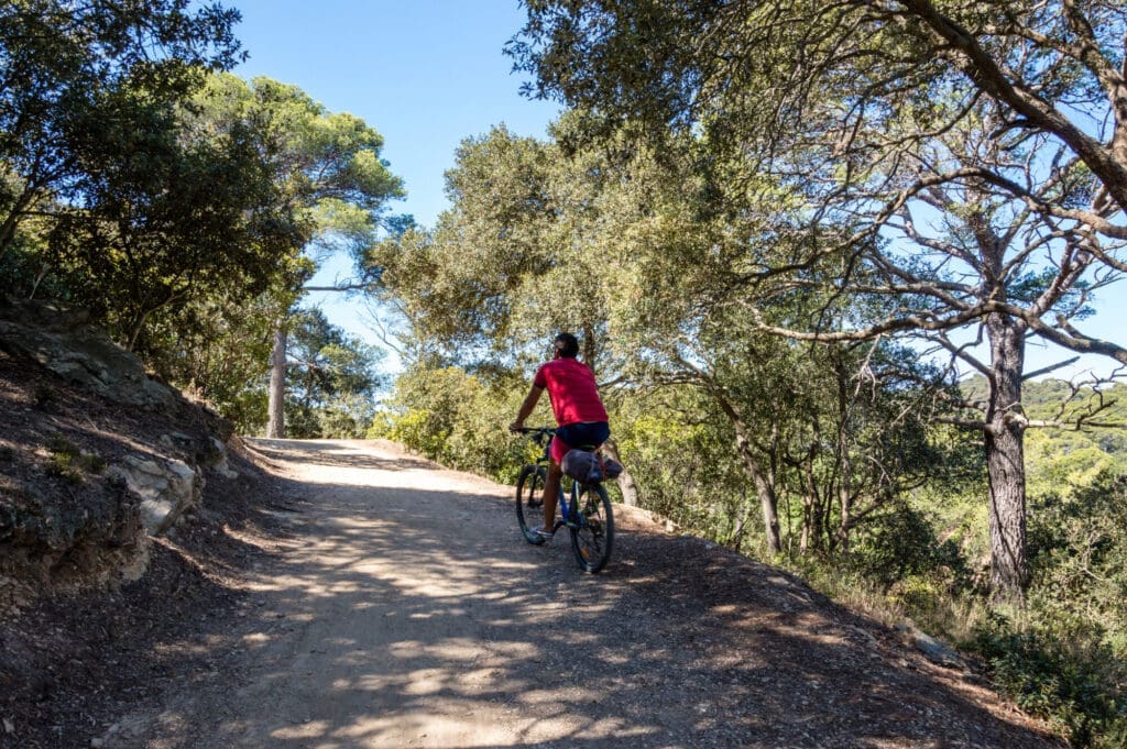 Bike ride through woodland on the island of Porquerolles – Le Village des Lavandes, Montbrun-les-Bains