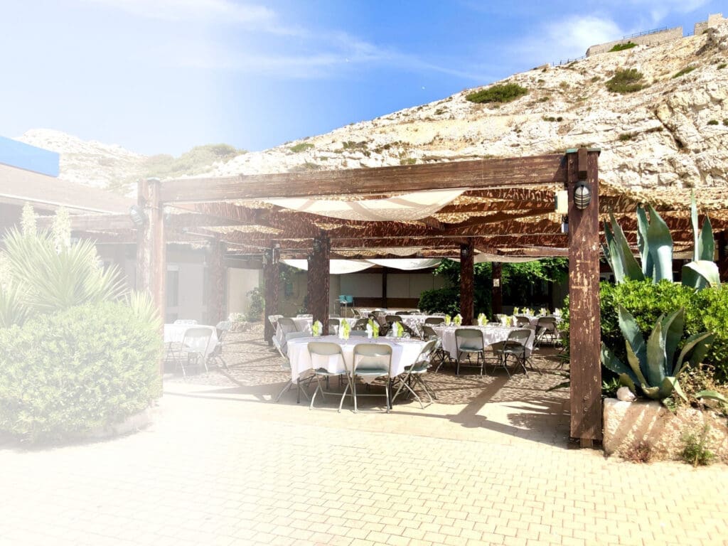 Dining terrace, Frioul – Le Village des Gréements, Marseille, Frioul Islands